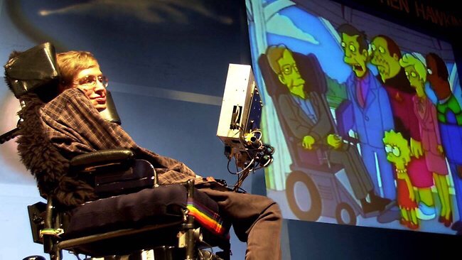 Stephen Hawking ‘the man’ observes a social construction of Stephen Hawking: Genius Professor Oman episode of The Simpsons.